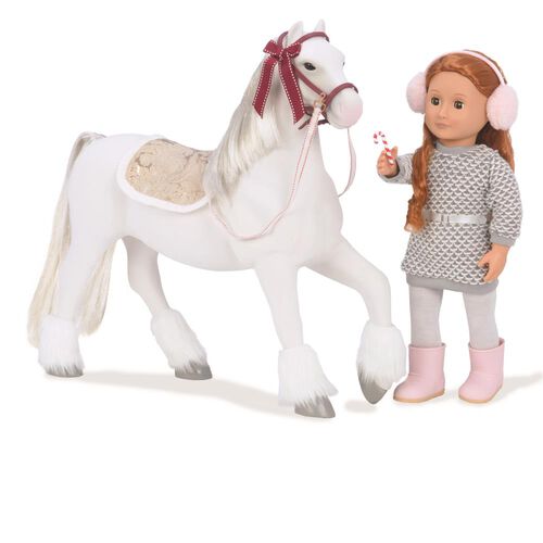 Our Generation Dolls Og Horse 20" Clydesdale Holiday