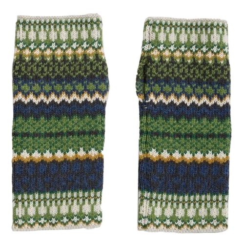 Seasalt Cornwall Malva Fingerless Mittens Weaving Needle Grassland Mix