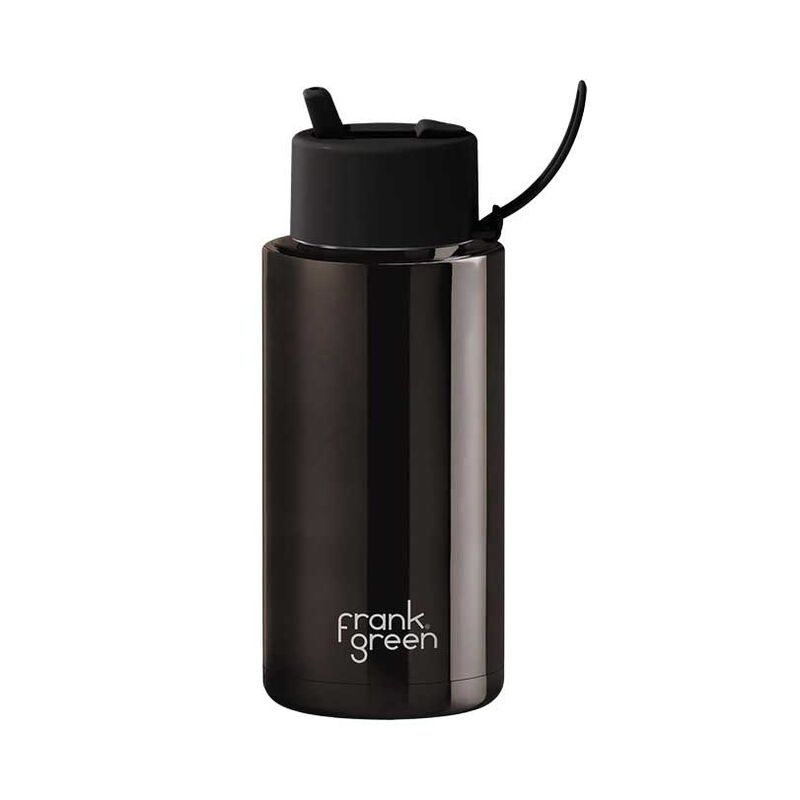 frank green 34oz Reusable Bottle Shadow Chrome w Flip Straw Lid image number 0