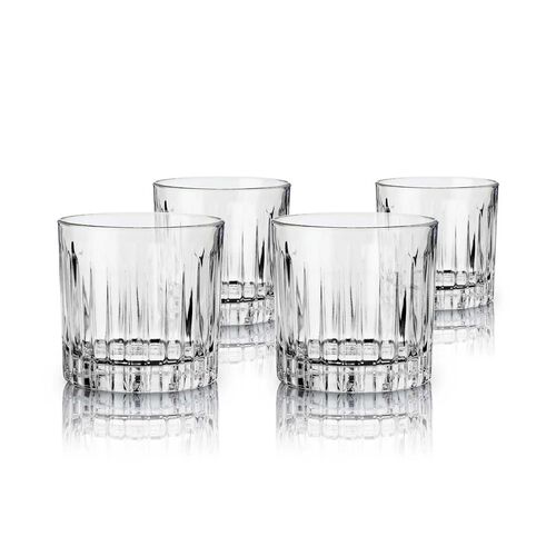 Viski Reserve Milo Crystal Neat Glasses, Set of 4