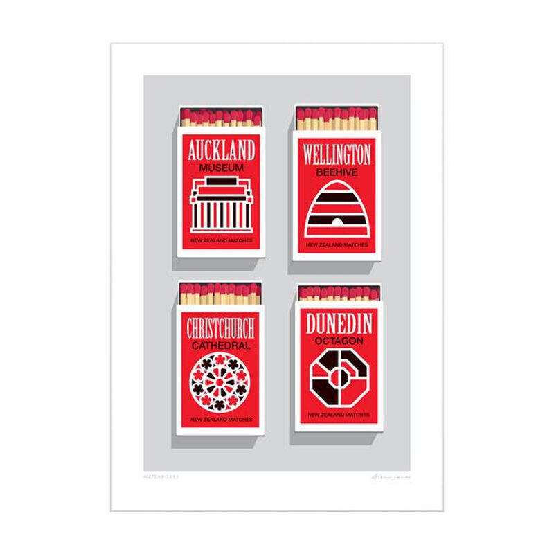 Glenn Jones Art A4 Print - Matchboxes image number 0