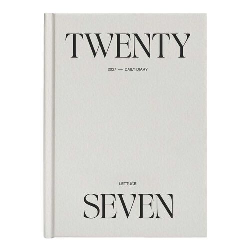 Lettuce Minimal Typographic Daily Diary 2027