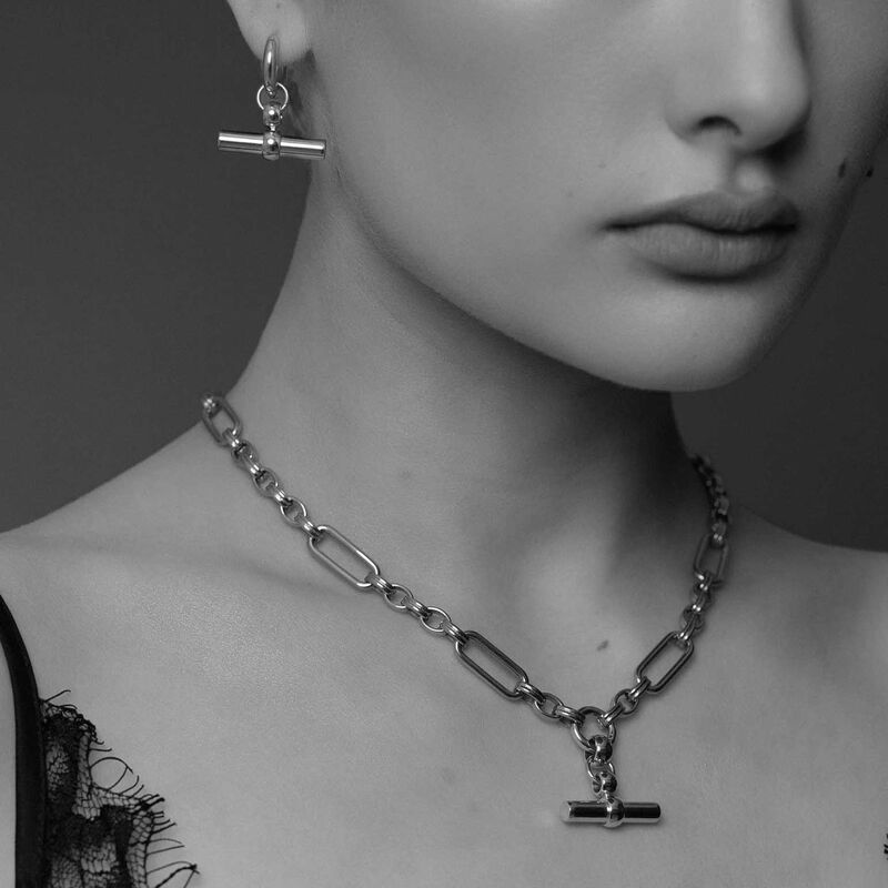 Silk & Steel Atlas Hoop Earrings image number 1