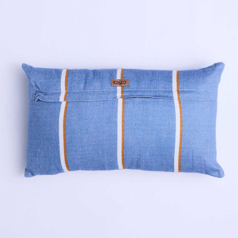 Kip&Co Blue Lagoon Stripe Upholstery Rectangle Couch Cushion image number 1