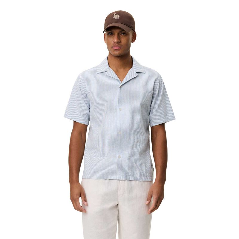 Les Deux Lukas Stripe Cotton Linen SS Shirt image number 0