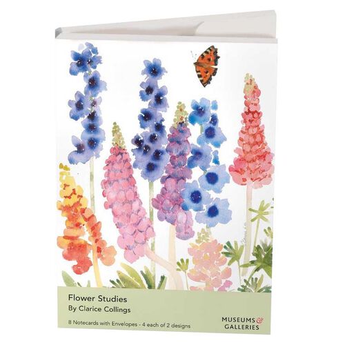 Museums & Galleries Notecard Set Flower Studies 4 x 2