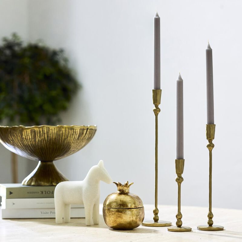 French Country Eddie Gold Candleholder Large image number 1