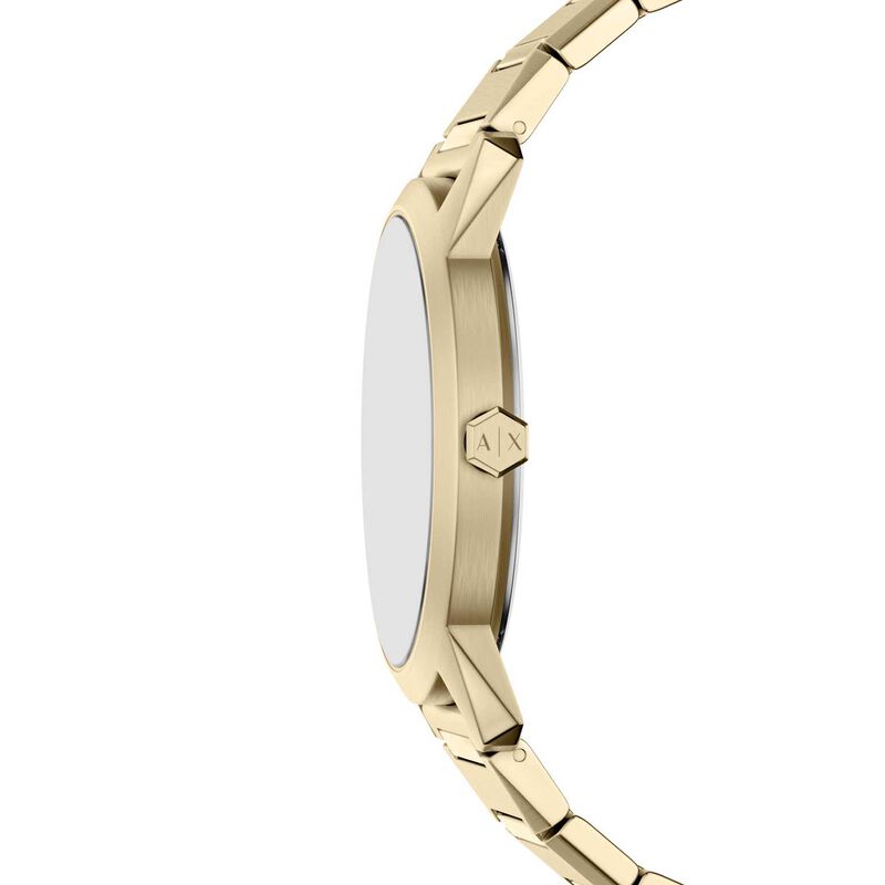 Armani Exchange Three-Hand Gold-Tone Stainless Steel Watch image number 2