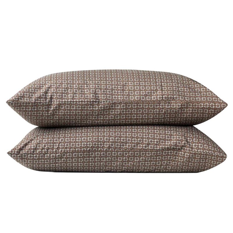 Citt&agrave; Porto Pillowcase Pair Cocoa/Miso 76x50cm image number 1