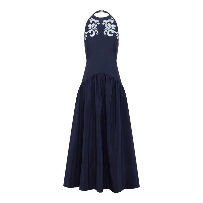 AL&Eacute;MAIS Dillon Applique Halter Gown image number 2