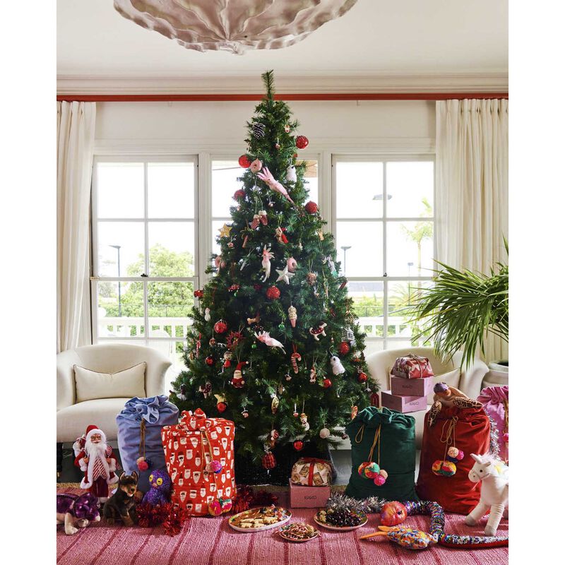 Kip&Co Jade Green Velvet Santa Sack image number 1