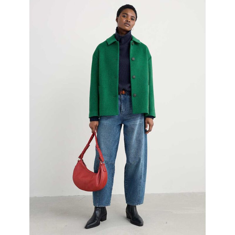 Seasalt Cornwall Beamwind Coat Puppy Tooth Glade image number 2