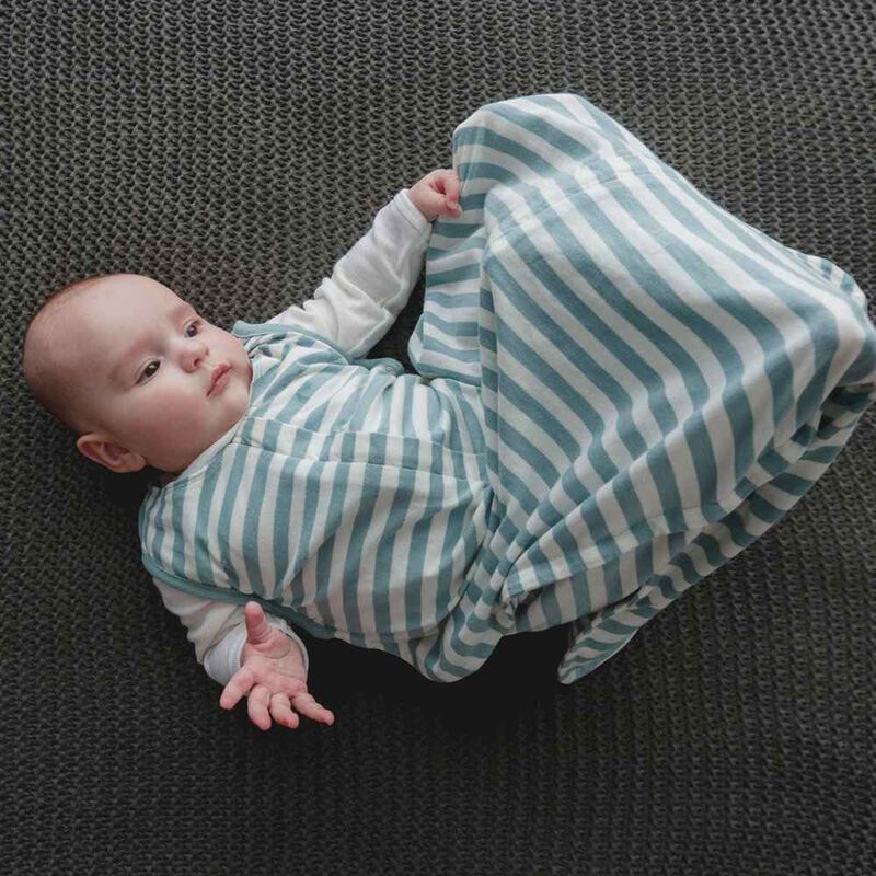 Woolbabe 3 Seasons Front Zip Merino/Organic Cotton Sleeping Bag - Tide image number 2