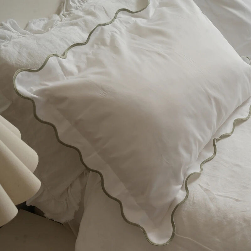 Home Lab Celine Scallop Edge Pillowcase Pair image number 7