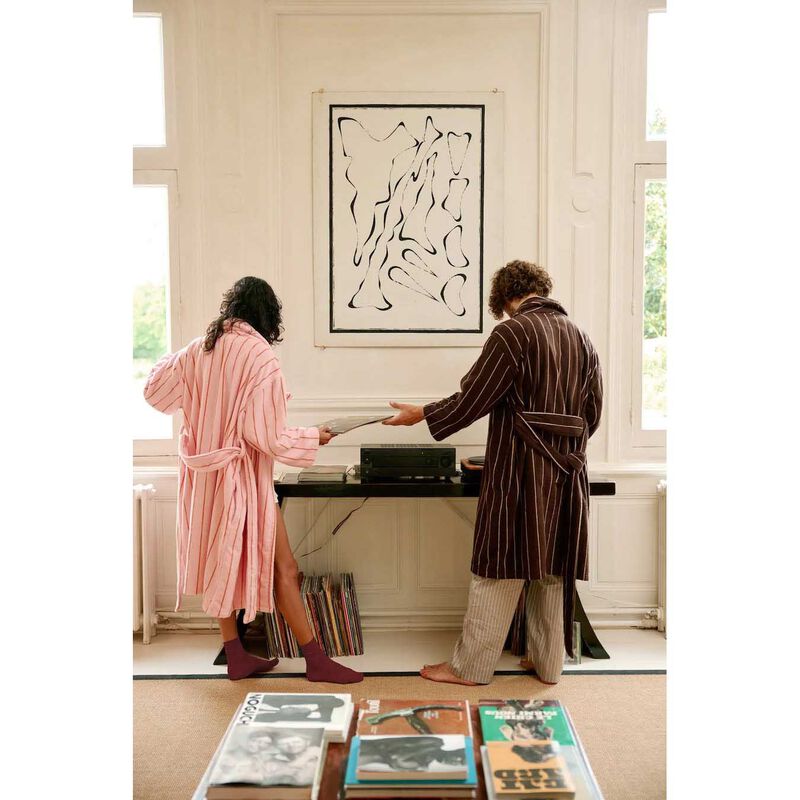 HOMMEY. Pinstripe Robe image number 3