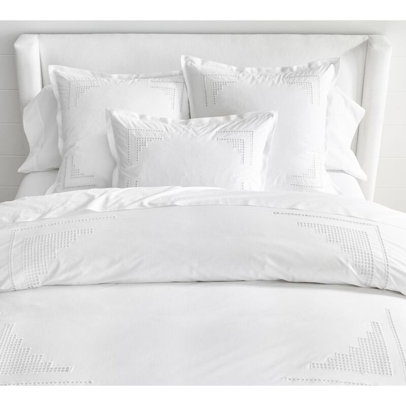 Pottery Barn Eyelet Duvet Cover White - King image number 0
