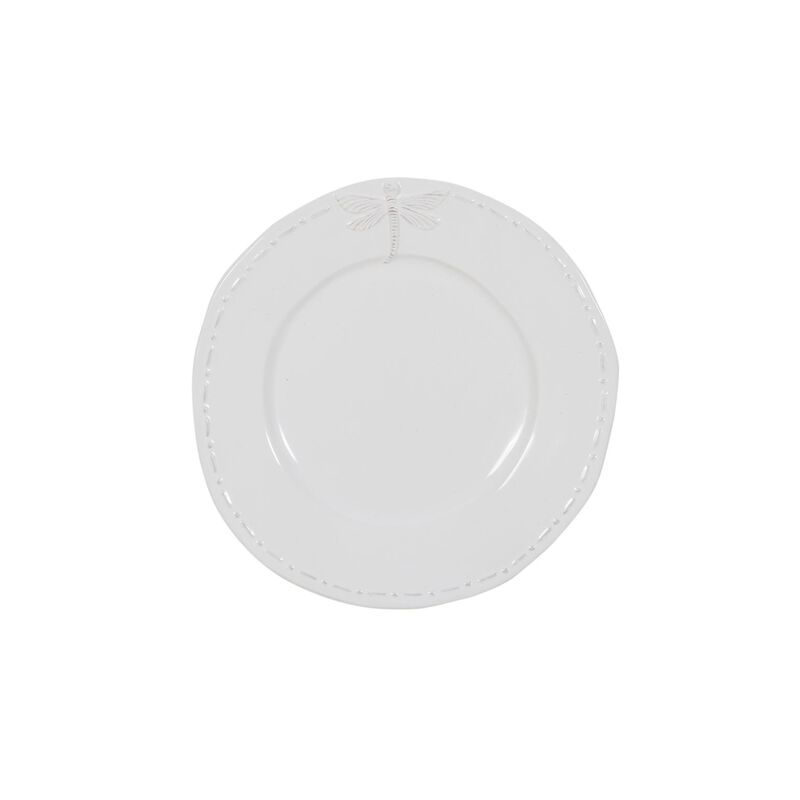 French Country Dragonfly Stoneware White Side Plate image number 0