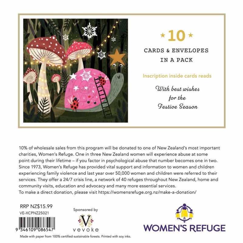 Women's Refuge Mushroom Forest Christmas Card Wallet image number 1