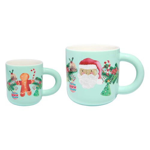 Maxwell & Williams Tis The Season Santa & Me Mug Set Of 2 Gift Boxed