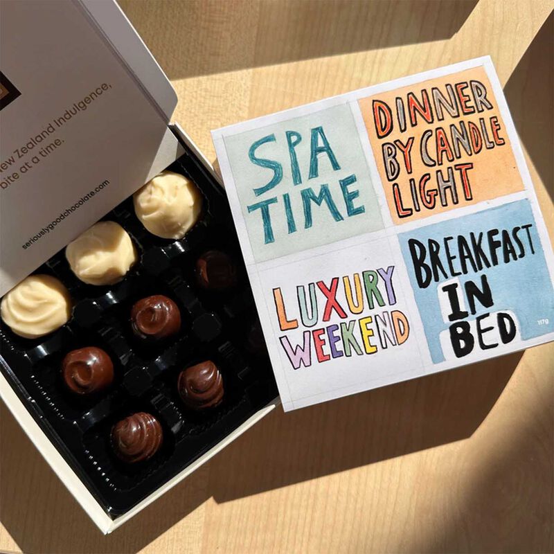 The Seriously Good Chocolate Co. Dick Frizzell Spa Box Of 9 60g image number 1