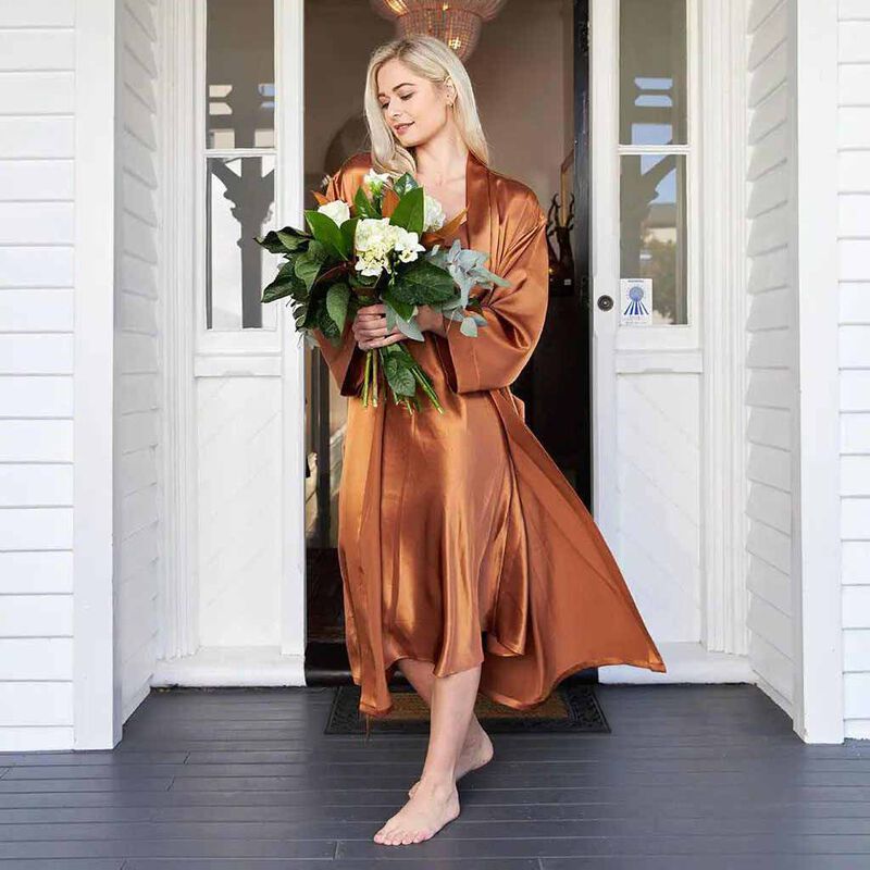 MM Linen Silk Copper Chemise image number 1