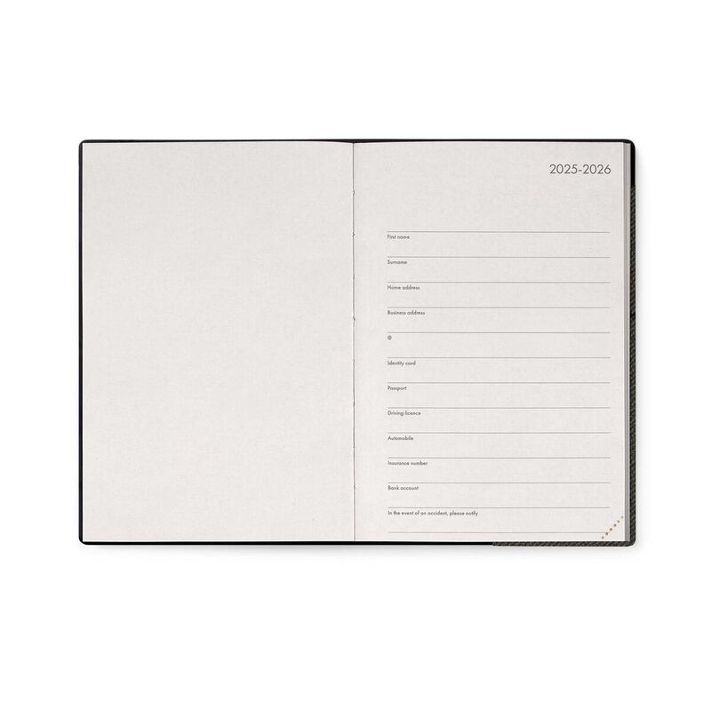Legami 2026 Daily Diary Medium Deep Graphite image number 1