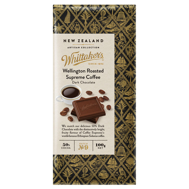 Whittaker's Wellington Roasted Supreme Coffee Dark Chocolate 100g image number 0