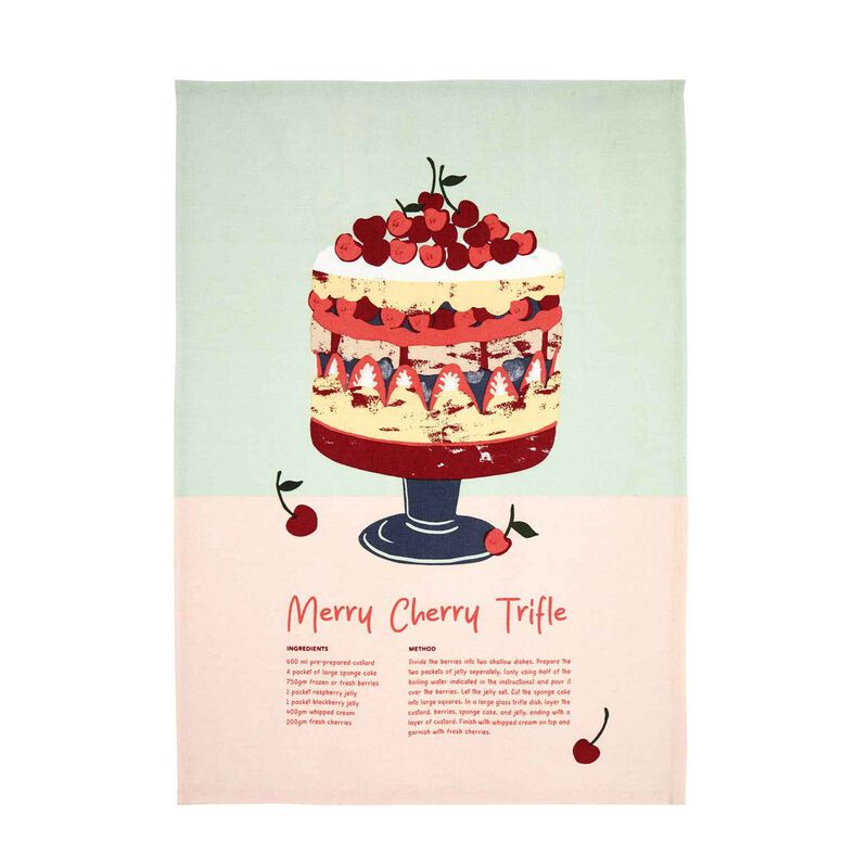 Wallace Cotton Merry Cherry Trifle Towel Set 3 image number 1