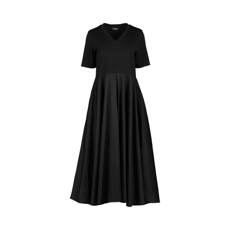 Vassalli T-Shirt Dress With Woven Skirt And Pockets image number 6
