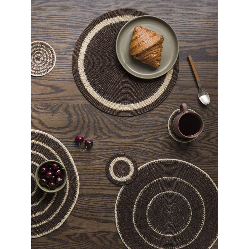 Citt&agrave; Agora Woven Placemat S/4 Rye/Natural 34cmdia image number 1