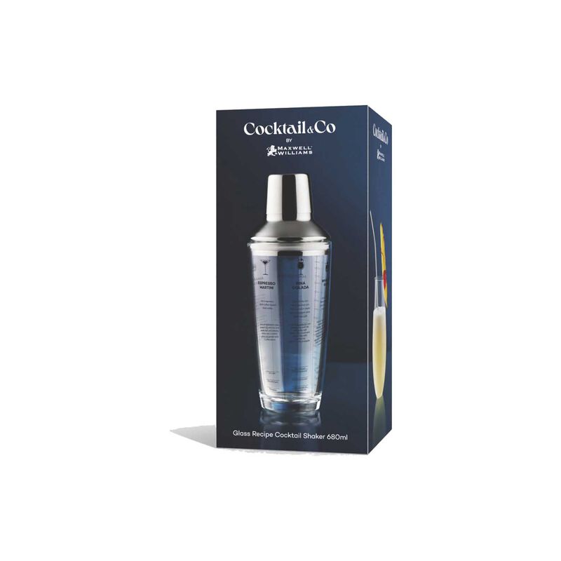 Maxwell & Williams Cocktail & Co Boston Cocktail Recipe Shaker 400ml image number 2