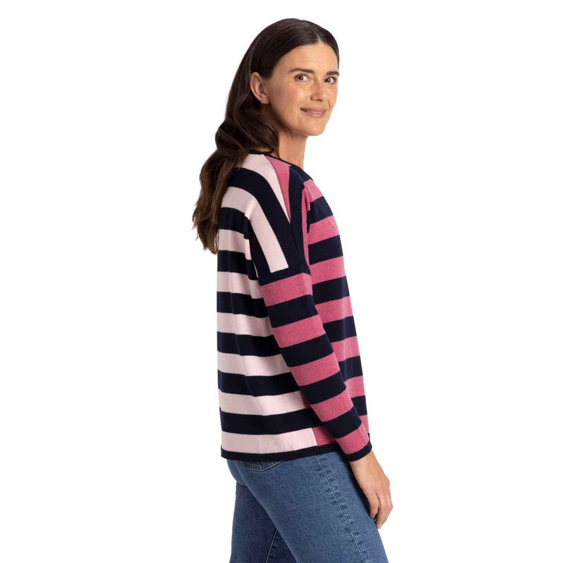 Royal Merino Striped Drop Shoulder Jumper image number 1
