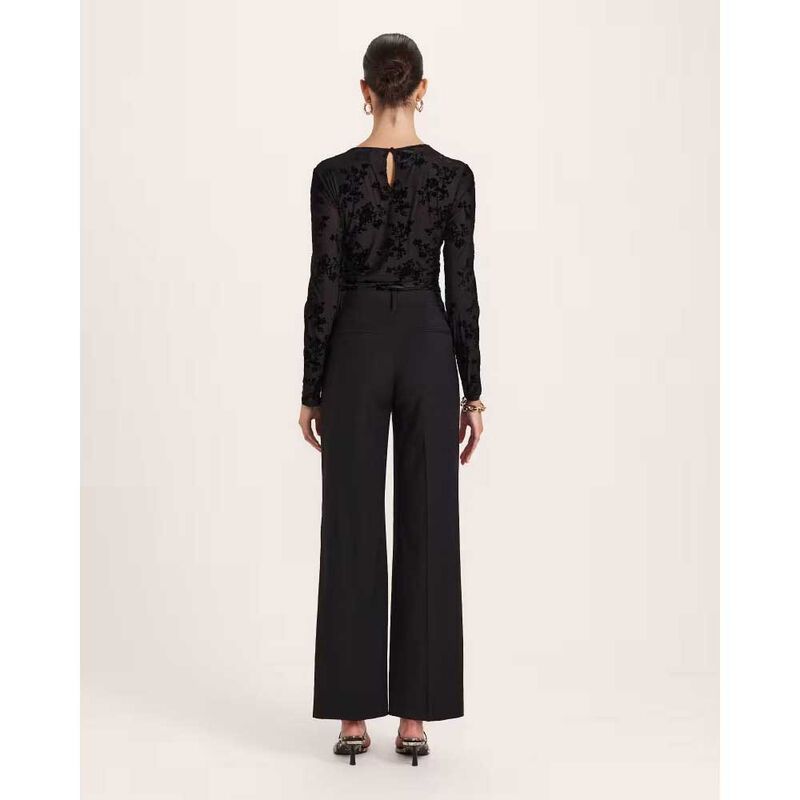 SABA Celeste Wool Slim Straight Pnt image number 1