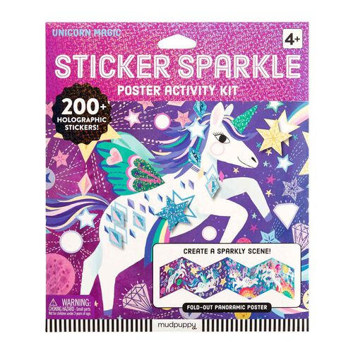 Unicorn Magic Sticker Sparkle Poster Activity Kit
