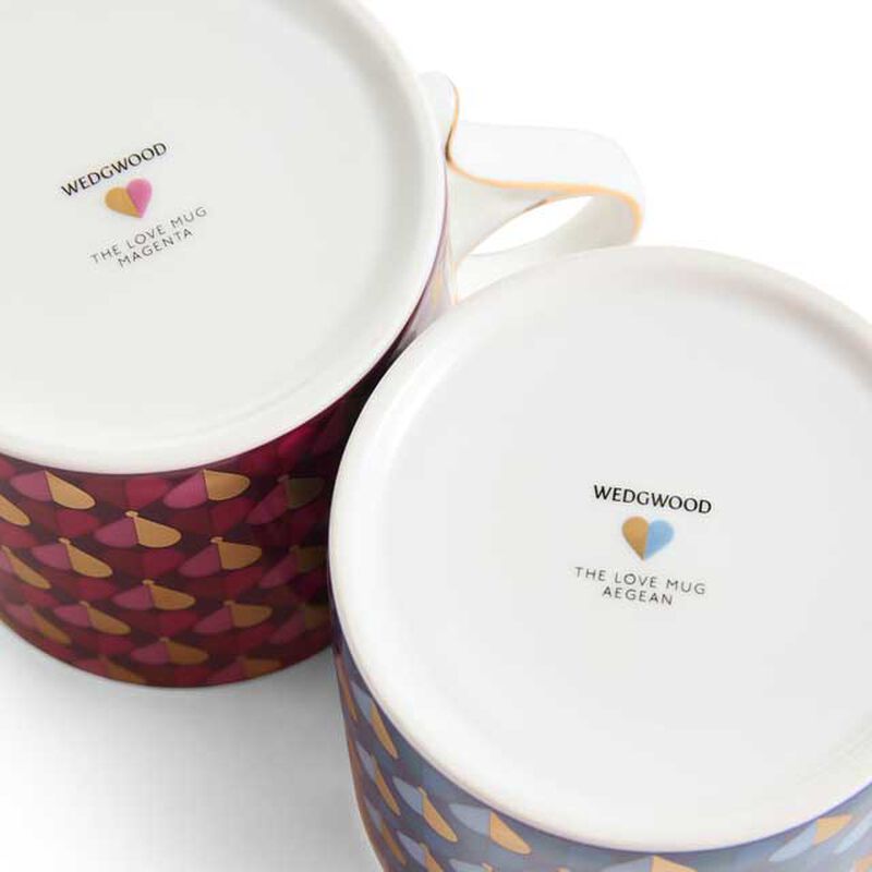 Wedgwood Love Mug 330ml Megenta & Aegean Set of 2 image number 2