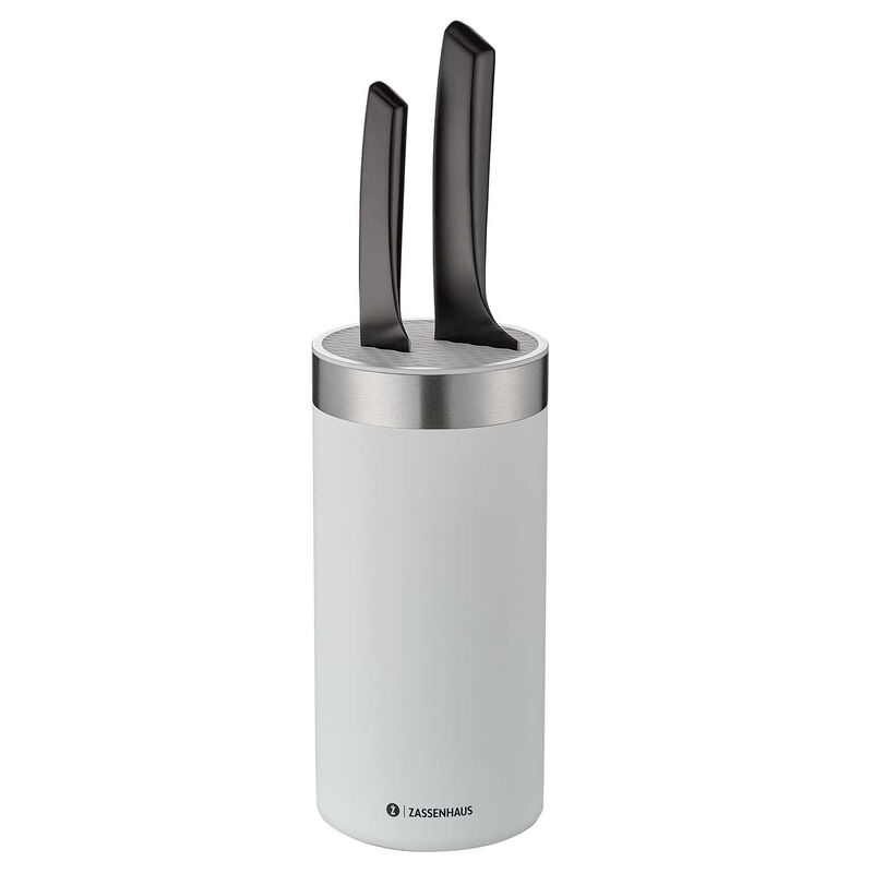 Zassenhaus Knife Block Round White & Stainless 20cm image number 1