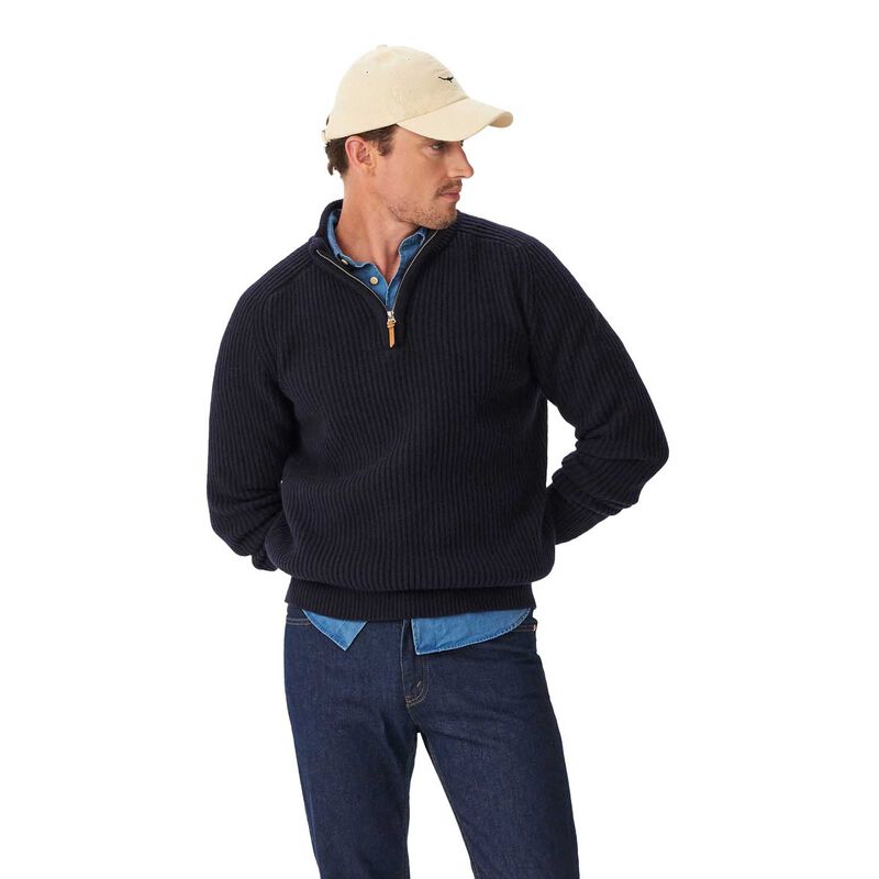 R.M. Williams Higgins Merino 1/4 Zip Knit image number 0