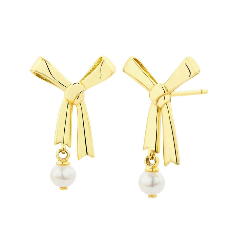 Karen Walker Pearl Bow Studs image number 0