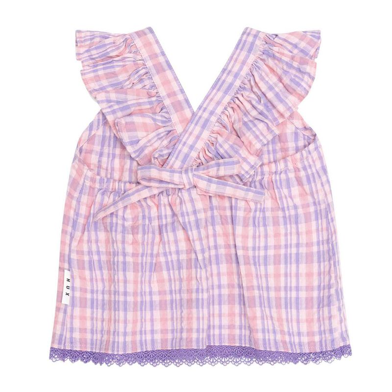 Huxbaby Tropical Check Tie Top 3-5Y image number 3
