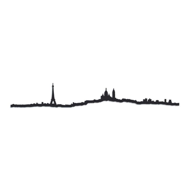 The Line Mini Skyline of Paris Black Steel Silhouette 19cm image number 0