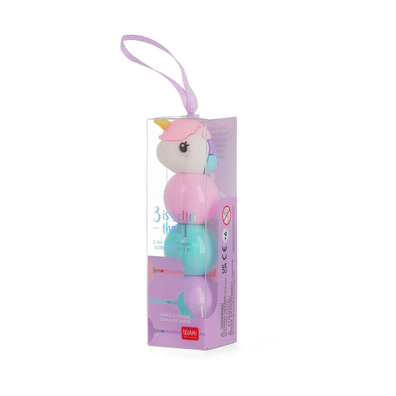 Legami 3-in-1 Highlighter - Unicorn image number 3