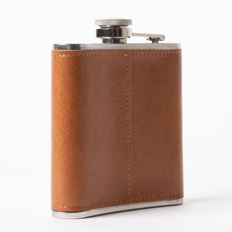 Ballantynes Leather Hip Flask (Gift Boxed) image number 1