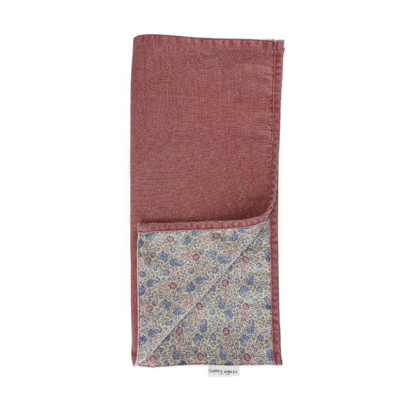 Laura Ashley Tablerunner Oxblood Red Double Sided Uni/Daniela 40X150cm image number 0