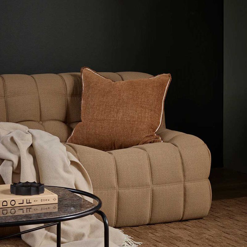 Baya Sutton Cushion With Feather Inner 55x55cm - Praline image number 1
