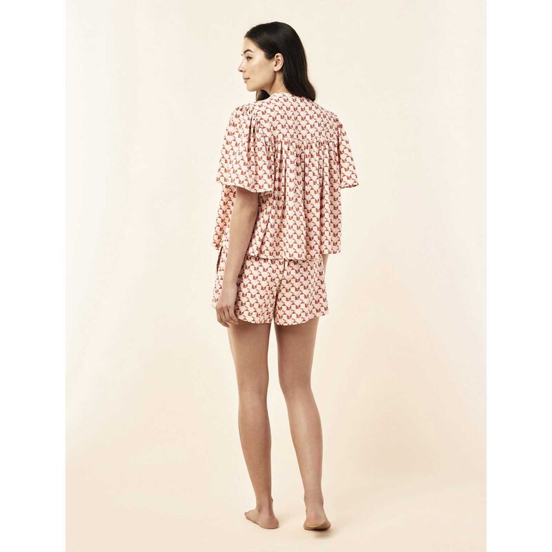 Papinelle Karen Walker Monogram Tiles Gathered Boxer PJ image number 1