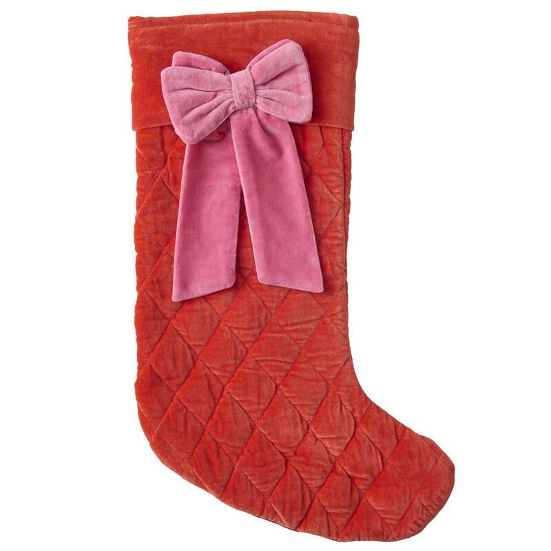 Kip&Co Christmas Bow Velvet Stocking image number 0