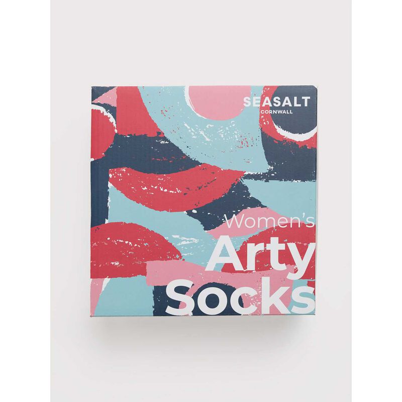 Seasalt Cornwall Gift Box of 4 Arty Socks Scenic Signpost Mix image number 2