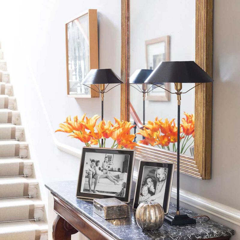 Addison Ross 5x7 Enamel & Silver Photo Frame 30mm - Silver & Black image number 1