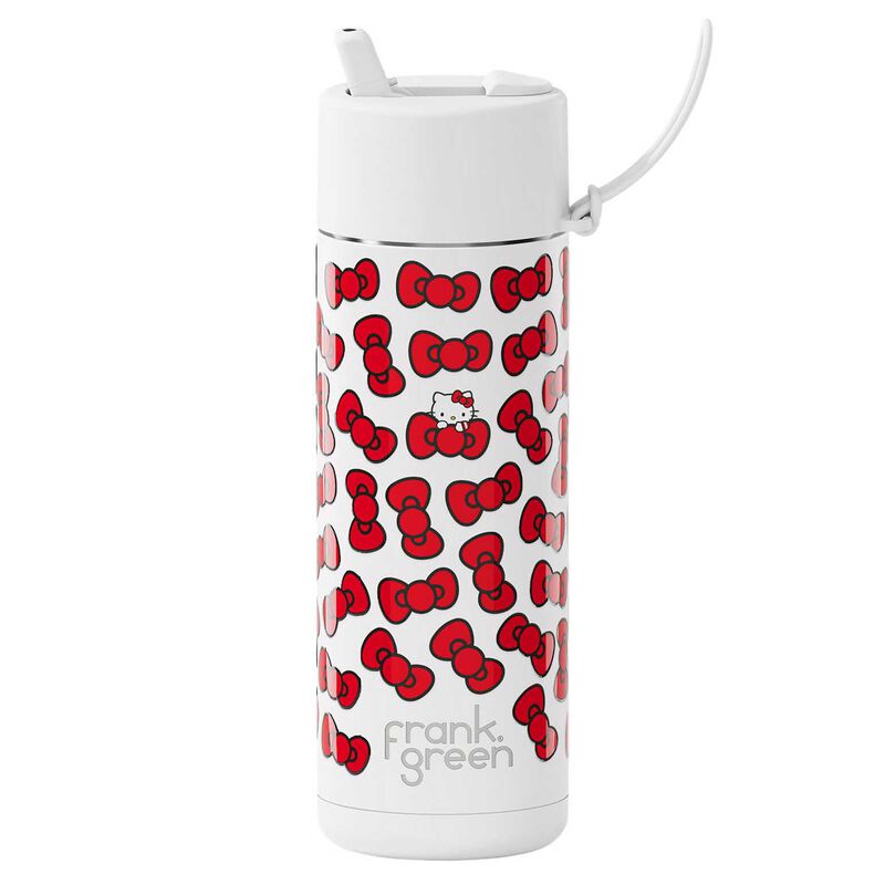 frank green 20oz Reusable Bottle Hello Kitty w Flip Straw Lid (Bow Edition) image number 3