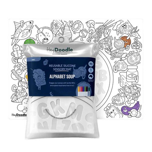 Hey Doodle Alphabet Soup Sensory Playmat